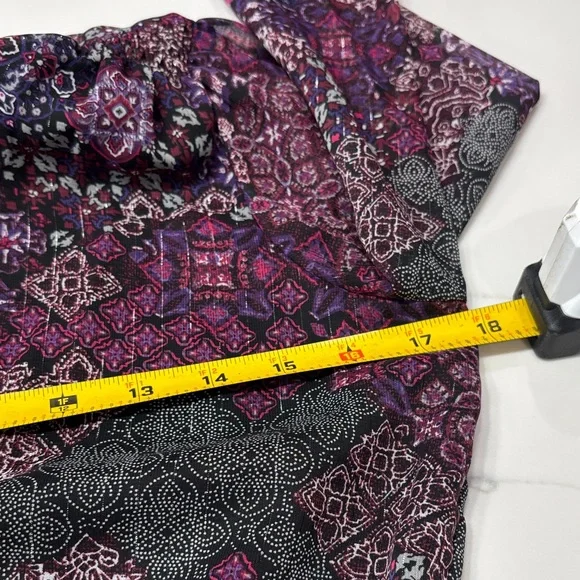 MICHAEL Michael Kors patchwork Georgette smock-waist Floral Long Sleeve Dress - Picture 12 of 14